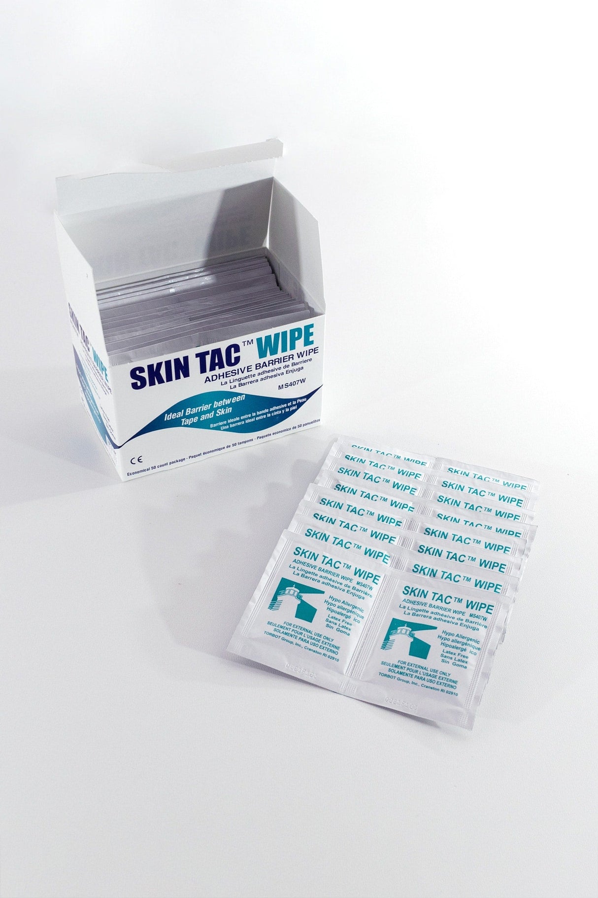 SKIN TAC adhesive wipes (50 ea)